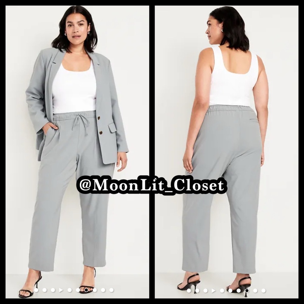 Old Navy High-Waisted Billie Straight Ankle Trouser Size 3X “Silver Sage”